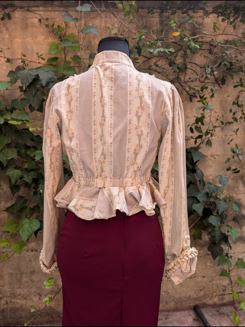 Ivory Ruffle Peplum Blazer Jacket - Picture 7 of 9